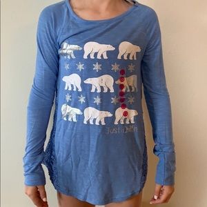 Girls Green Soda Long Sleeve Tee